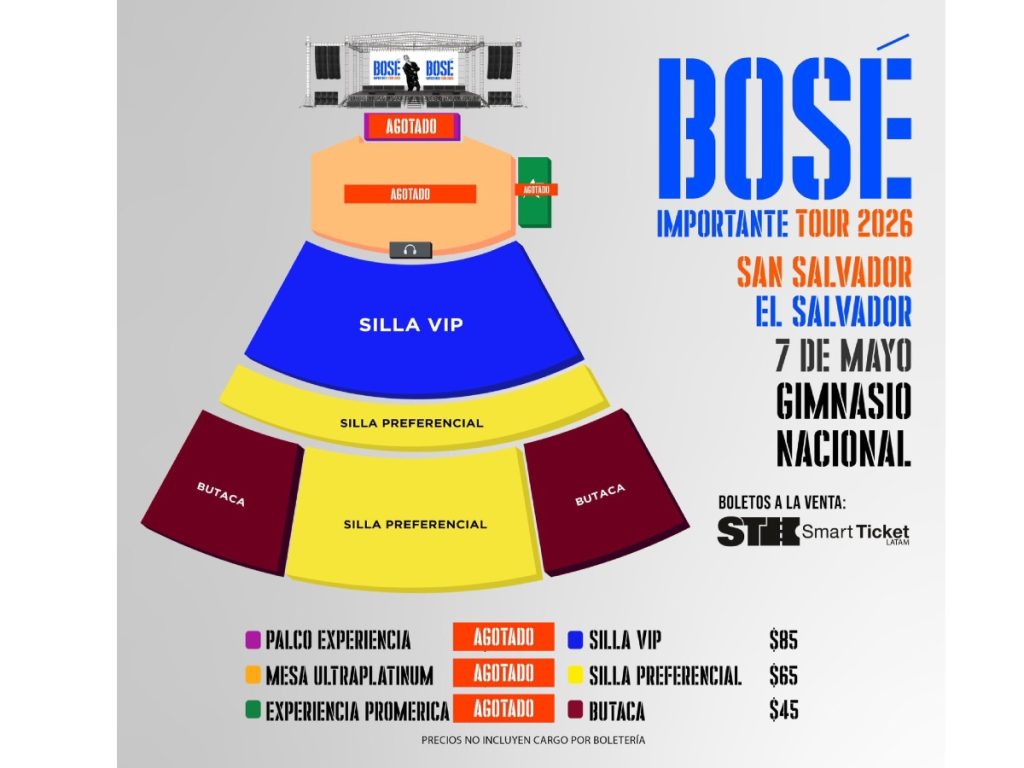 El nuevo mapa de localidades muestra una distribución semicircular con zonas VIP, preferencial y butaca. Imagen/ En Vivo