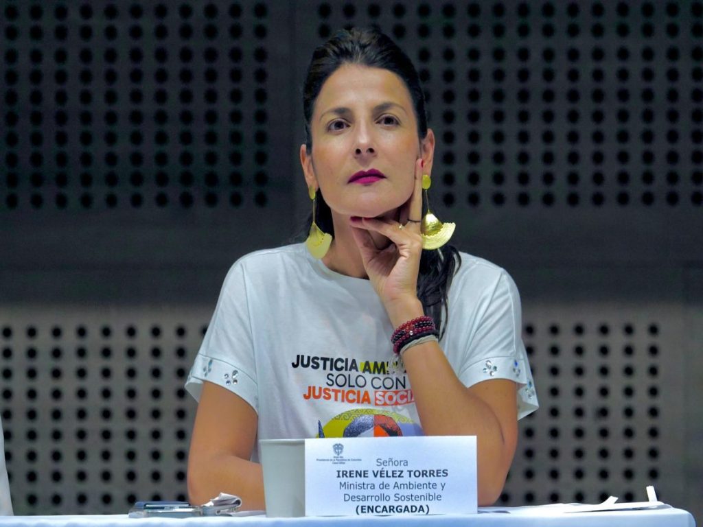 ministra de Ambiente y Desarrollo Sostenible, Irene Vélez Torres