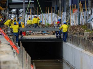 Avance del 60 % en la construcción del sistema de drenaje en la Zona Rosa de San Salvador.