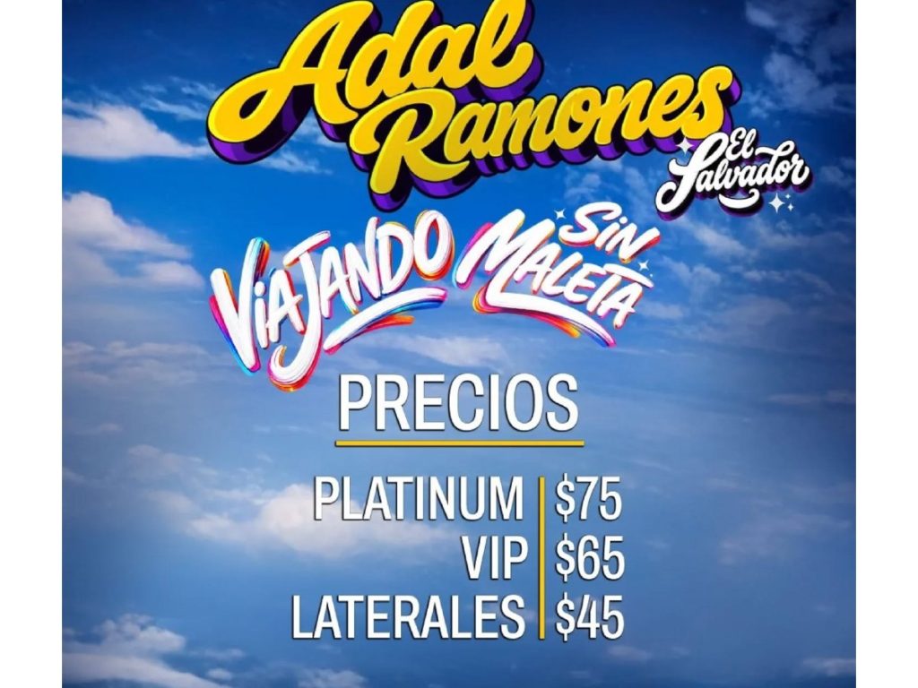 Precios del show "Viajando sin maletas" de Adal Ramones. Imagen/ Two Shows