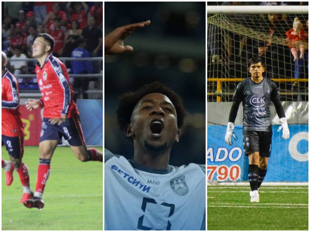 Leigonarios salvadoreños Styven Vásquez, Brayan Gil y Mario González. Foto Cortesía