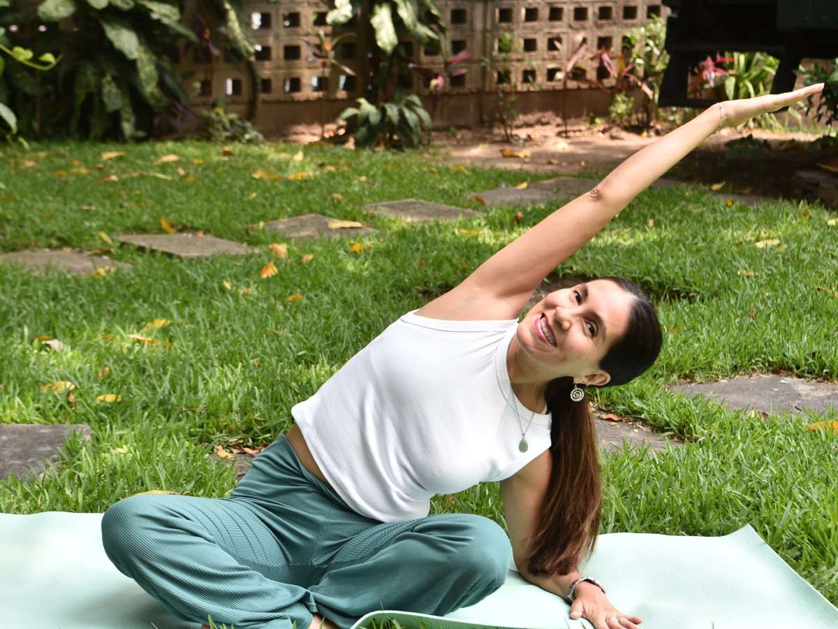 Marcela instructora especializada de yoga prenatal / Foto: ESCOM - Miguel Lemus