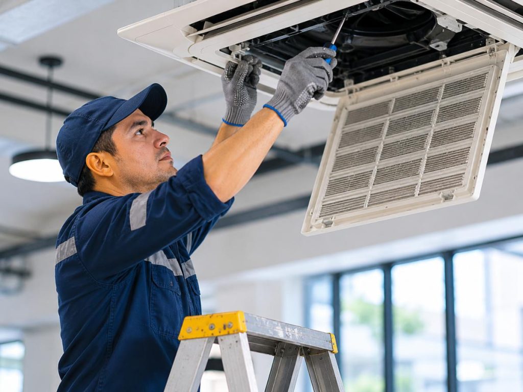 Aire acondicionado-tecnico-reparación