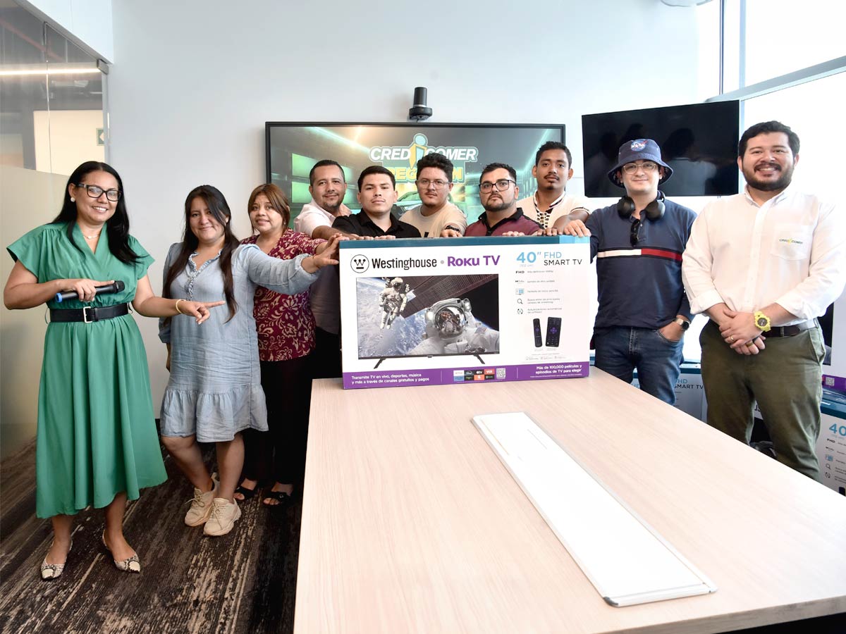 Credicomer realizó la segunda rifa de su promoción “Credicomer Regalón 2026”, donde seleccionó a 10 nuevos ganadores de pantallas. Foto/ Miguel Lémus