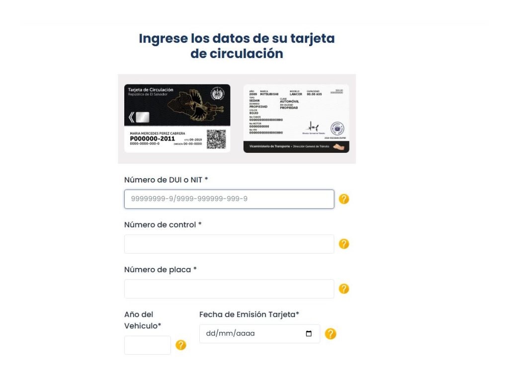 Tarjeta de circulación