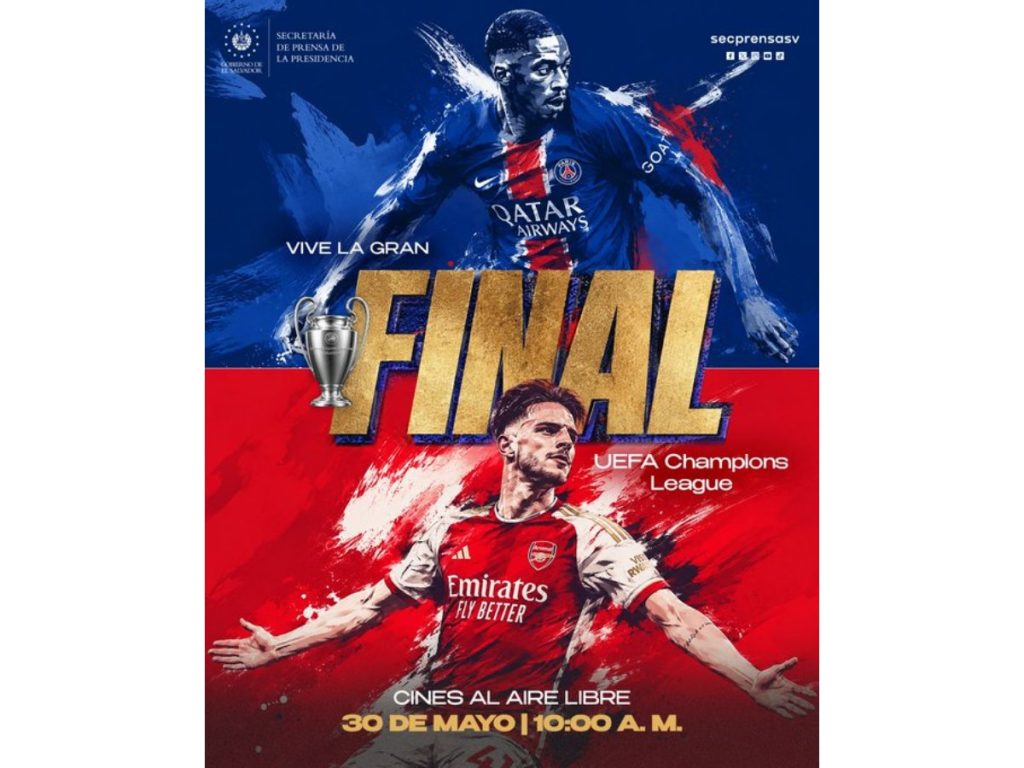 Arsenal y PSG se disputarán el título de la Champions League en un evento que podrá seguirse desde las 10:00 de la mañana en dos cines al aire libre del país.