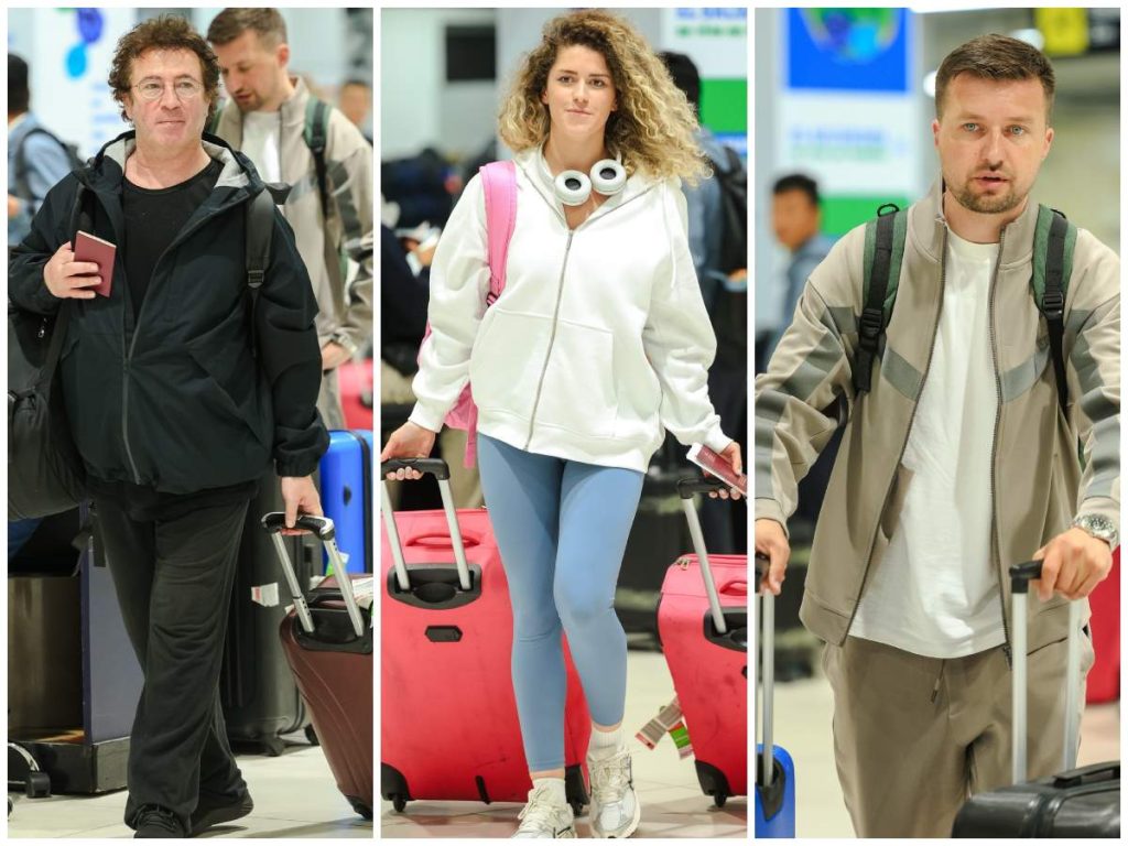 Integrantes del Ballet Nacional de Kosovo a su llegada al aeropuerto de El Salvador, como parte de su gira internacional para la Gala de Ballet El Salvador–Kosovo 2026.