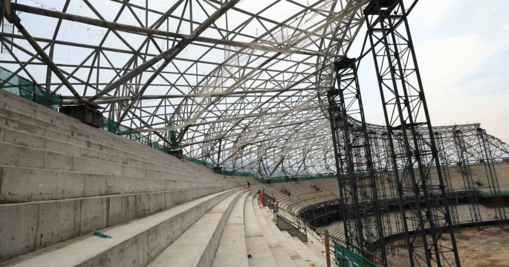 La zona de los graderios en el Estadio Nuevo de El Salvador. Foto INDES