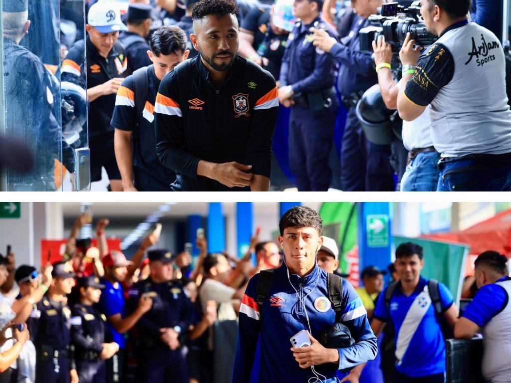 Jugadores de FAS y Águila llegaron al estadio Jorge “Mágico” González en medio del apoyo de sus aficionados previo al duelo del Clausura 2026.