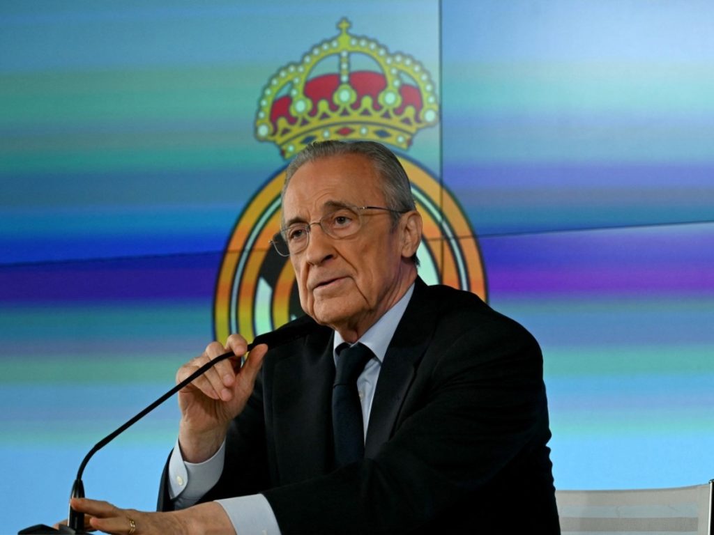 Florentino Pérez, presidente del Real Madrid. Foto AFP