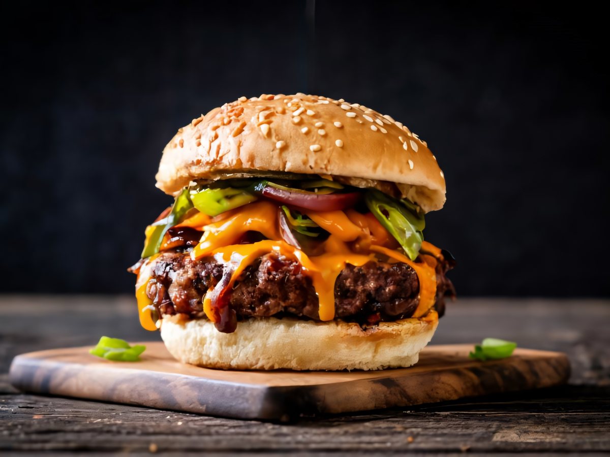 Una hamburguesa casera gana estilo cuando combina carne jugosa, queso derretido, pan tostado y toppings bien pensados.