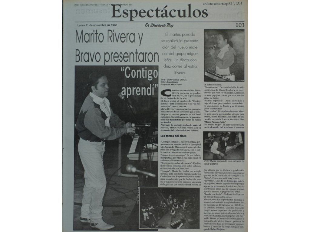 Página de El Diario de Hoy de 1990. Fotografía/ Archivo EDH