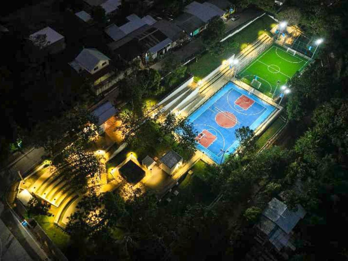 Así luce el moderno polideportivo inaugurado en Santa Catarina Masahuat