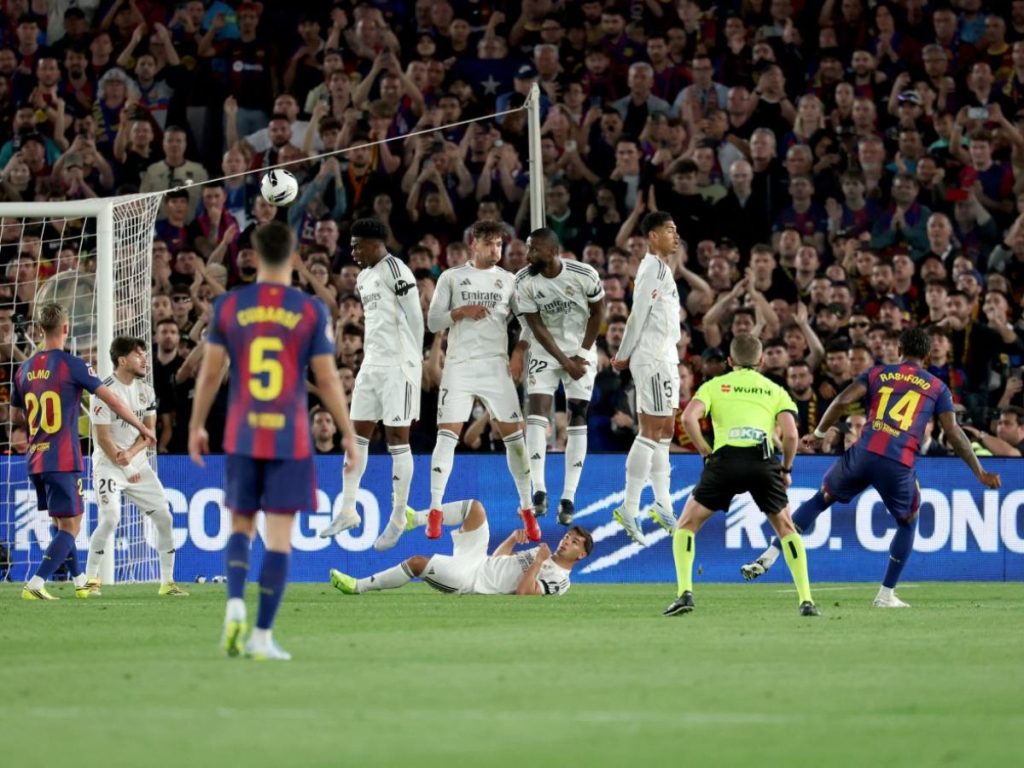 Gol de Rashford en el Clásico. Foto AFP