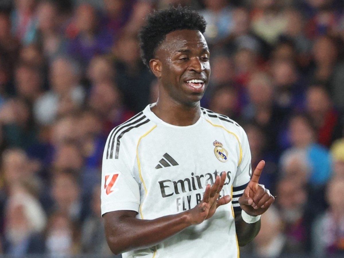 Vinicius con el Real Madird. Foto AFP
