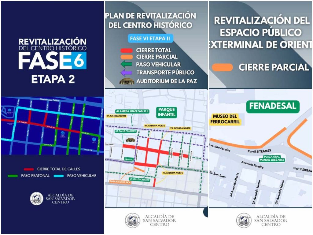 La 3a Calle Poniente y sectores cercanos a la 7a Avenida Norte tendrán restricciones por obras de revitalización.