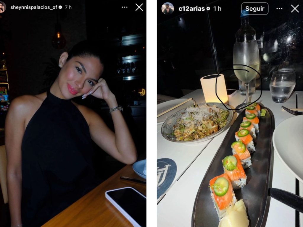 Usuarios en redes sociales compararon fotografías, reflejos y accesorios para asegurar que Sheynnis Palacios y Carlos Arias se encuentran juntos en un destino de playa.