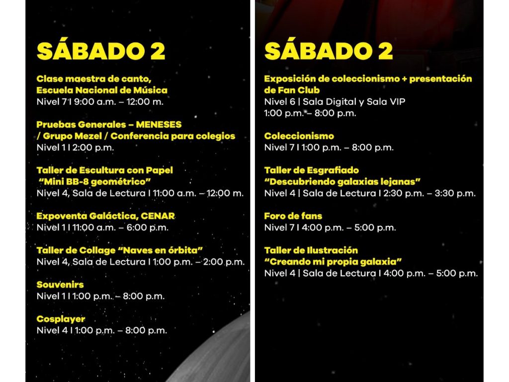 La BINAES arranca la celebración con talleres, exposiciones y espacios para fans que quieren sumergirse desde temprano en el universo de Star Wars. Imagen/ BINAES