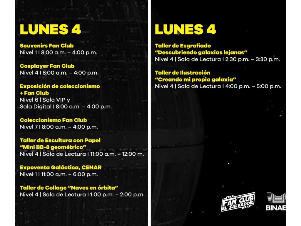 El Día de Star Wars se vive al máximo con una jornada llena de actividades, fan clubs y experiencias para celebrar “May the 4th be with you”. Imagen/ BINAES