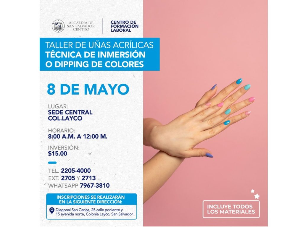 El taller de uñas acrílicas enseña la técnica dipping con práctica incluida y materiales proporcionados por el CFL.