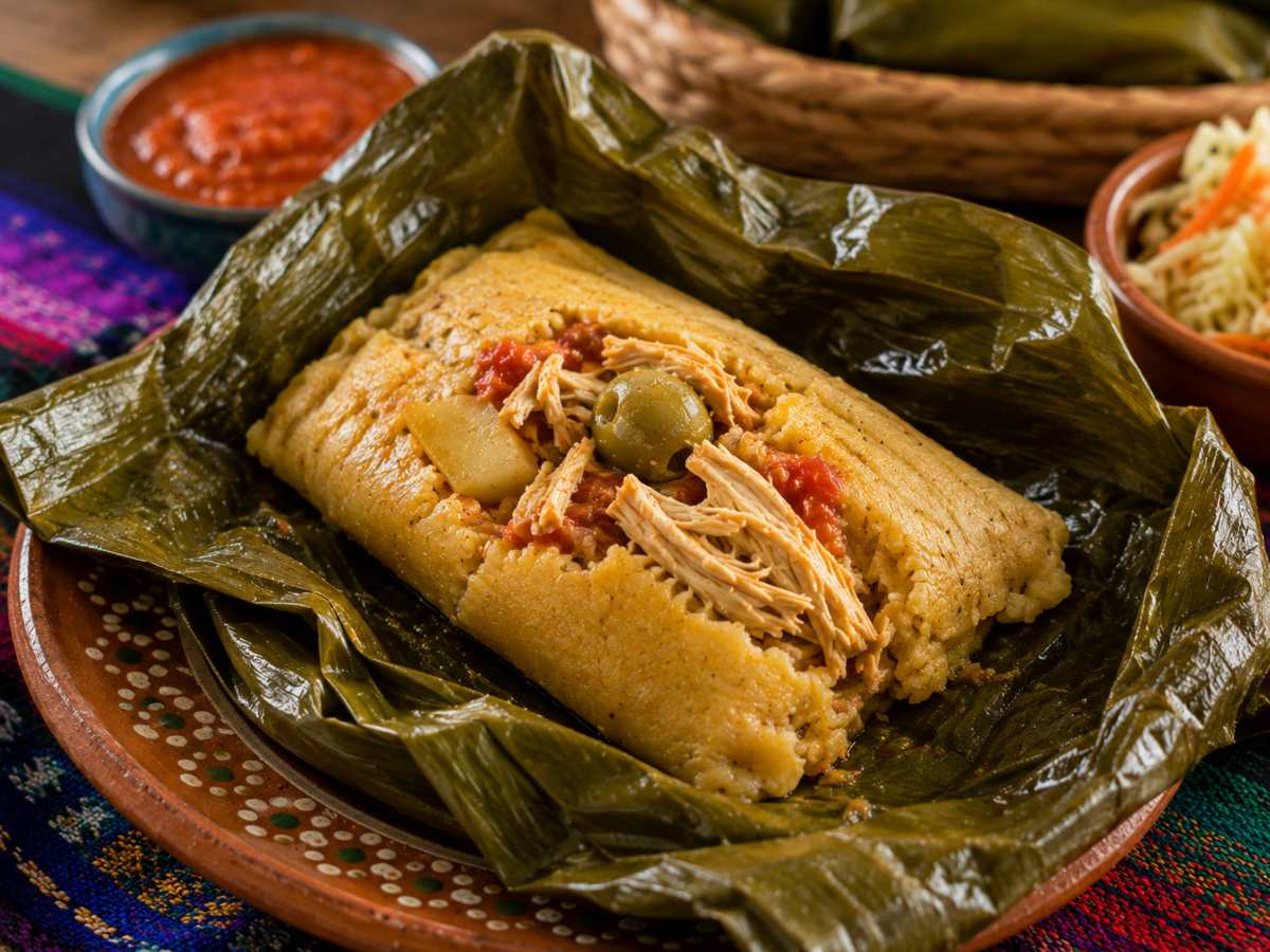 tamales de pollo. Foto IA