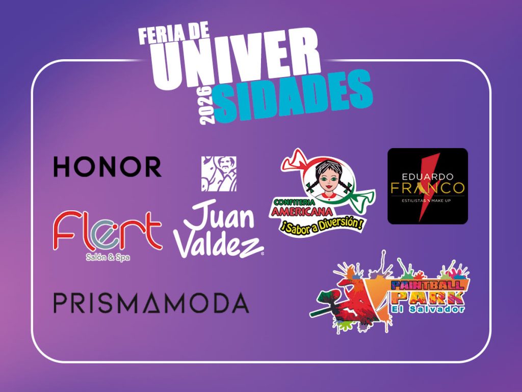 Reconocidas marcas patrocinadoras se suman a la Feria de Universidades 2026 de elsalvador.com con actividades, experiencias y premios para los asistentes. Foto/ elsalvador.com