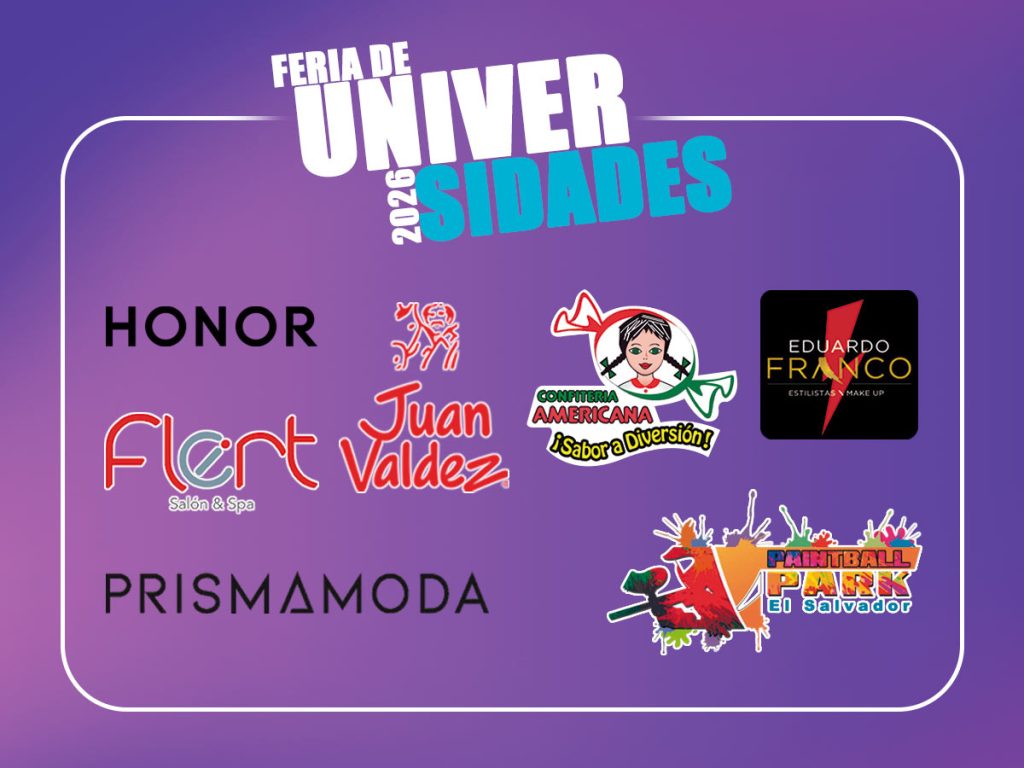Reconocidas marcas patrocinadoras se suman a la Feria de Universidades 2026 de elsalvador.com con actividades, experiencias y premios para los asistentes.