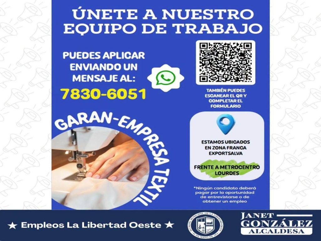 Afiche-trabajo-La Libertad Oeste-textil