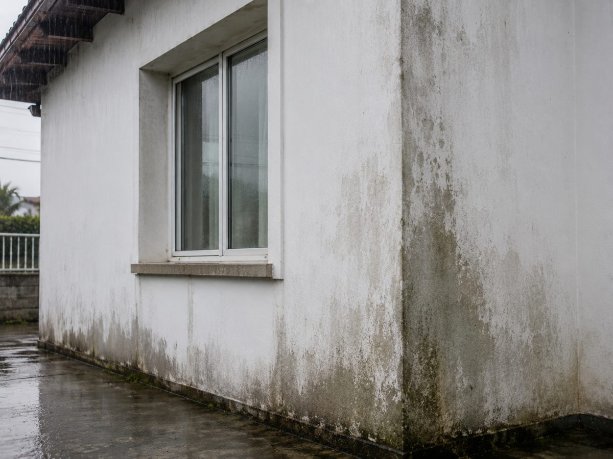 Moho-lluvia-filtración de agua-pared