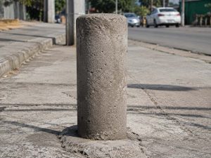Poste-acera-obstáculo