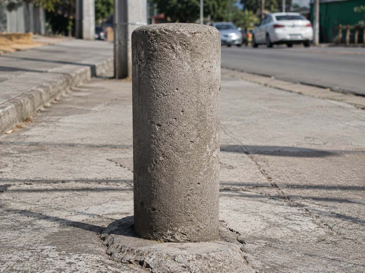 Poste-acera-obstáculo