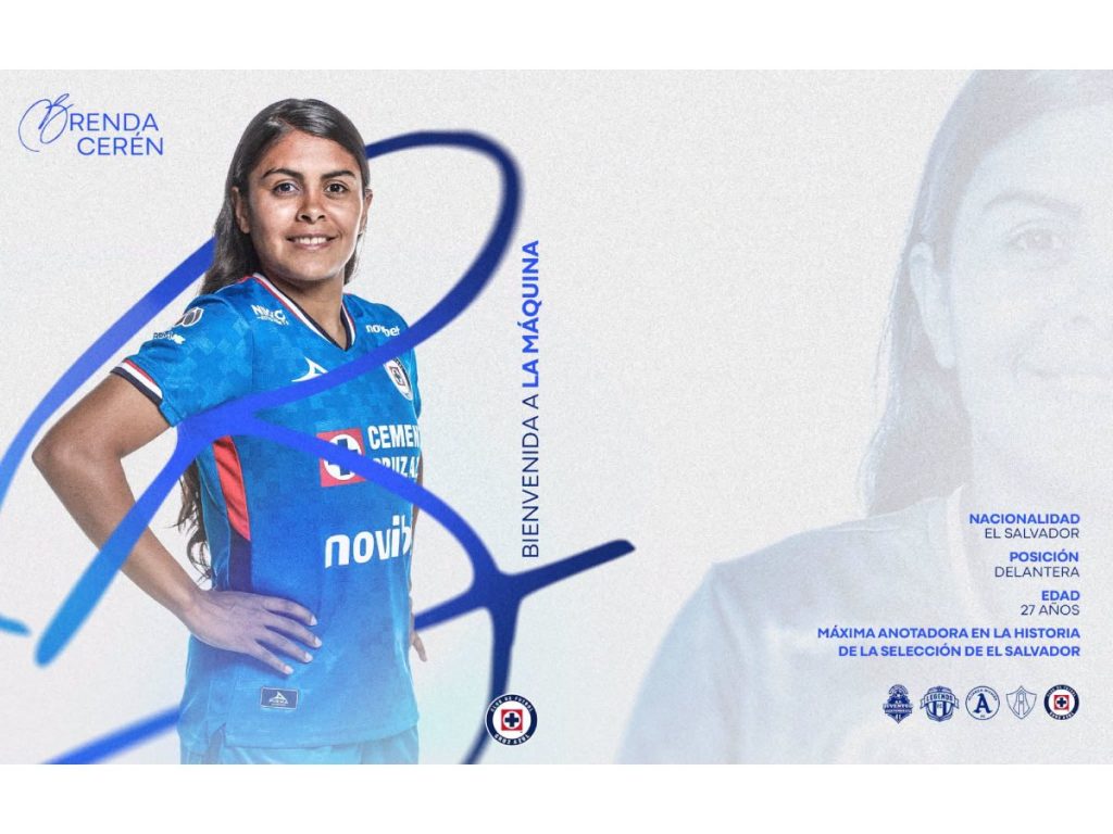 Brenda Cerén inicia una nueva etapa en la Liga MX Femenil tras ser presentada como el primer refuerzo de Cruz Azul para el Apertura 2026. Foto / Cruz Azul Femenil