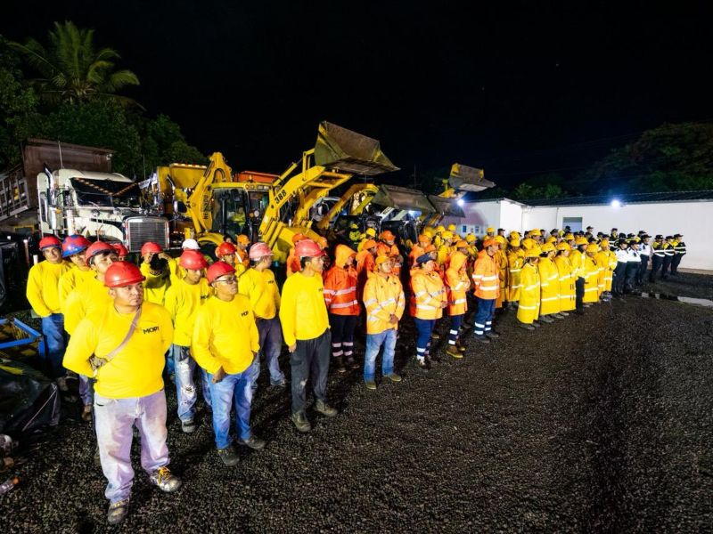 Equipos del MOP, FOVIAL y VMT se mantendrán desplegados para atender deslizamientos, derrumbes u otras incidencias en carreteras.