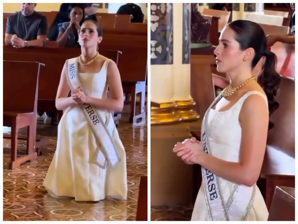 Fátima Bosch, actual Miss Universo, protagonizó un momento de fe durante su visita a Costa Rica.