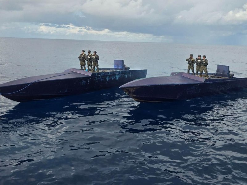 La droga fue localizada en dos embarcaciones tipo Low Profile Vessel (LPV) ubicadas en el océano Pacífico.