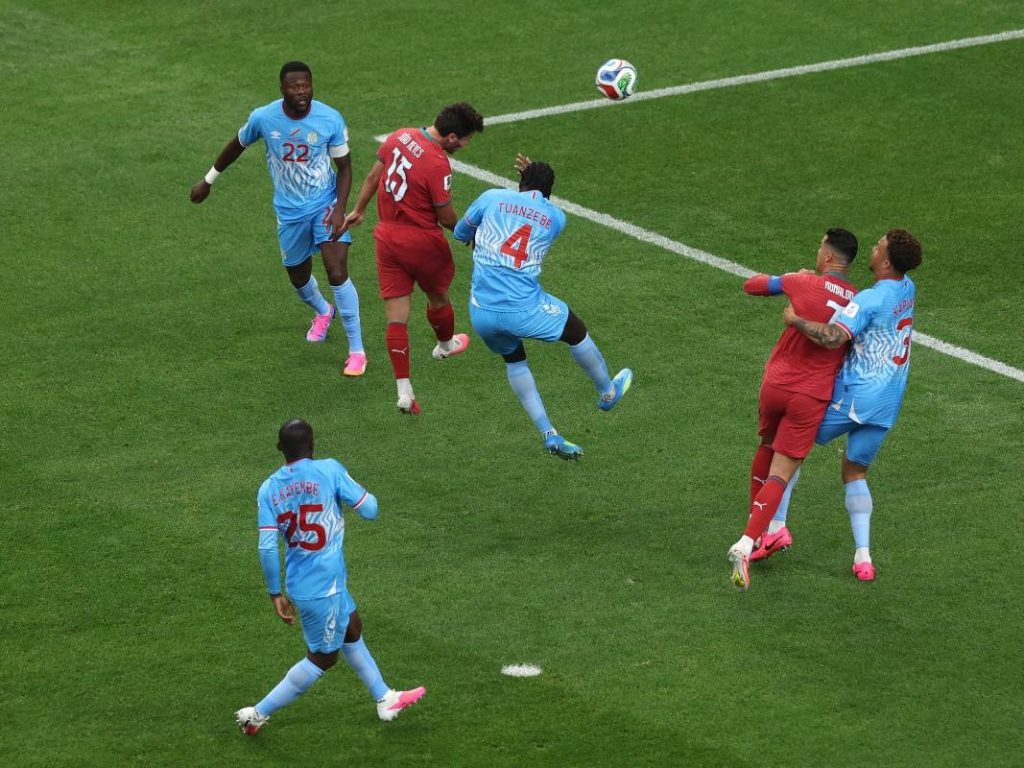 Joao Neves anota su gol ante la República Democrática del Congo en el Mundial. Foto AFP