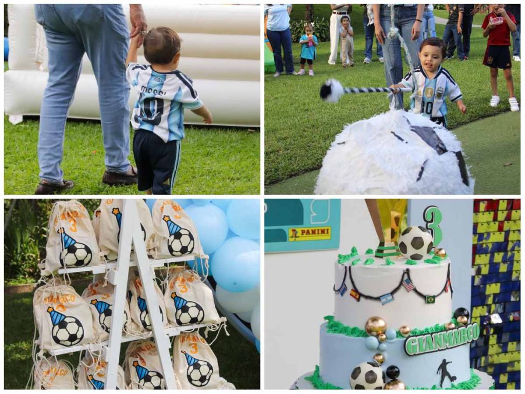 Entre juegos, piñata y dulces detalles, la fiesta mundialista de Gianmarco estuvo pensada para correr, reír y compartir.