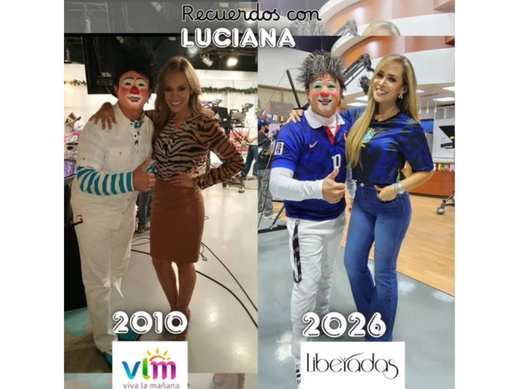 Konkolin Tao compartió esta fotografía tomada hace más de 15 años junto a Luciana Sandoval en el set de Viva la Mañana.