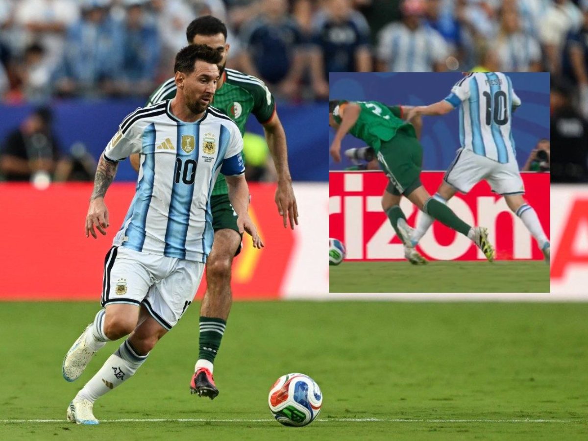 Lionel Messi contra Argelia. Foto AFP