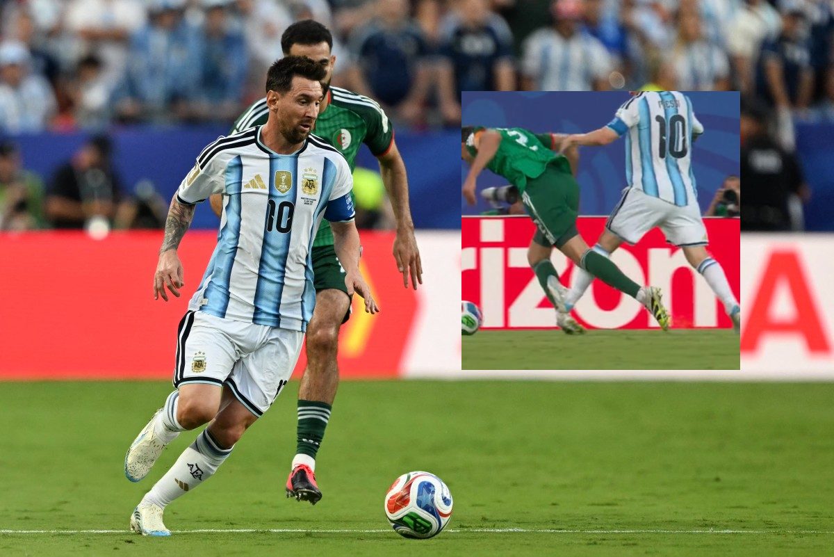 Lionel Messi contra Argelia. Foto AFP