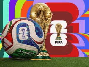 El balón Trionda y el trofeo de la Copa Mundial simbolizan la expectativa por una nueva edición que promete historia, récords y emoción global.