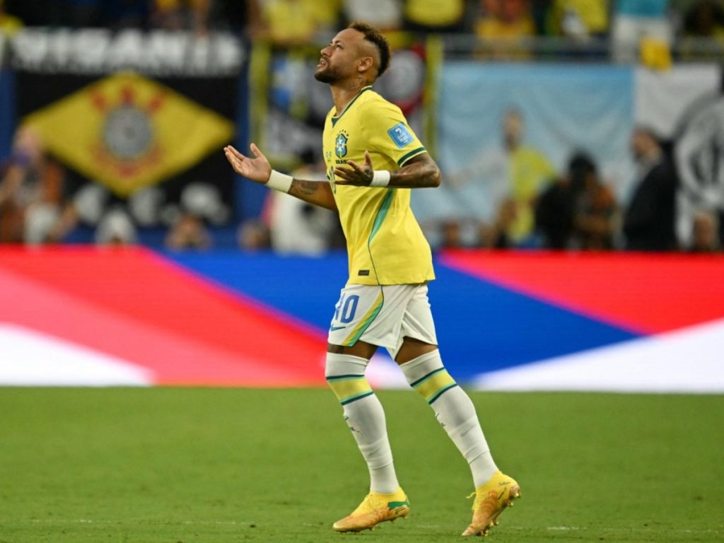Neymar entró de cambio ante Escocia. Foto AFP
