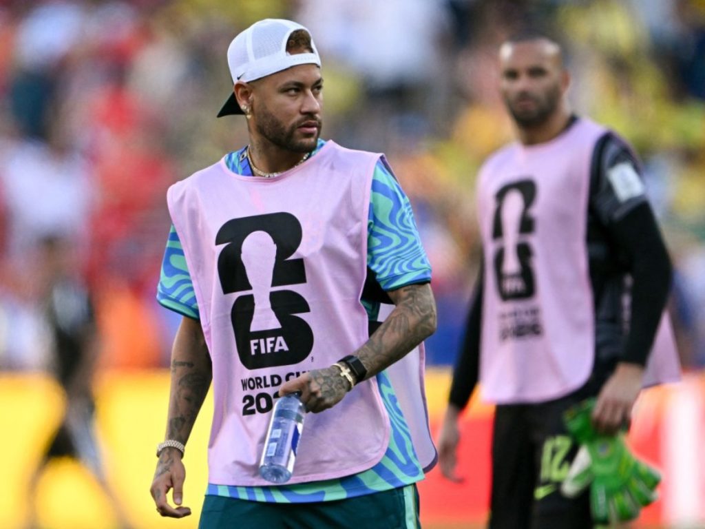 Neymar no jugó por lesión ante Marruecos. Foto AFP