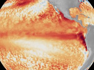 El aumento de la temperatura superficial del océano Pacífico ecuatorial llevó a NOAA a declarar oficialmente el inicio del fenómeno de El Niño. Foto: NOAA.