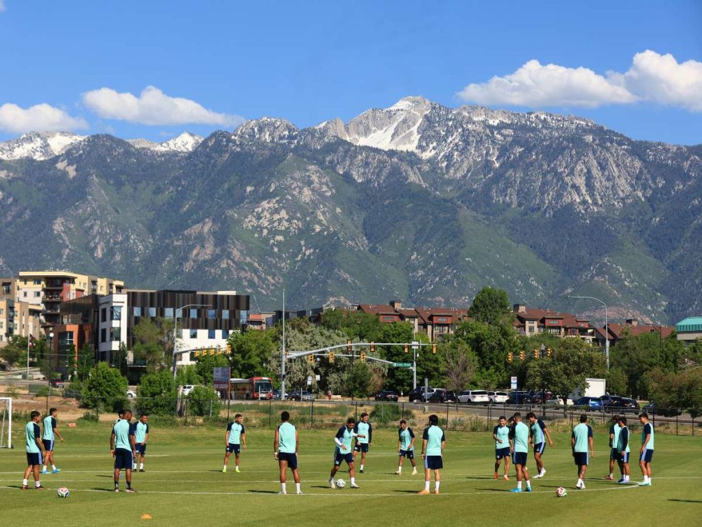 Selecta hizo su primer entreno en Utah. Foto Cortesía FESFUT