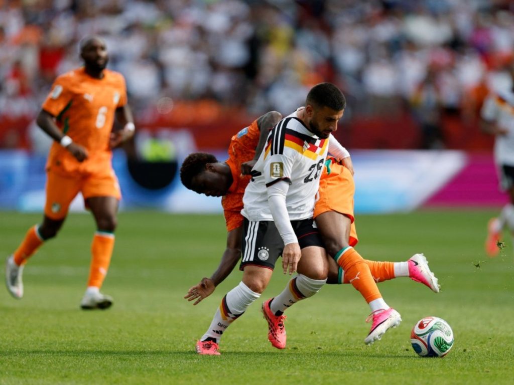 Denis Undav durante el gol que le dio la victoria a Alemania contra Costa de Marfil en el Mundial 2026. Foto AFP