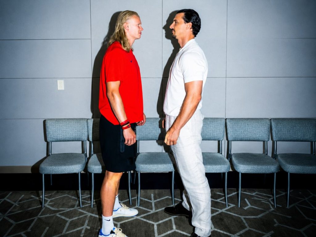Zlatan Ibrahimović y Erling Haaland