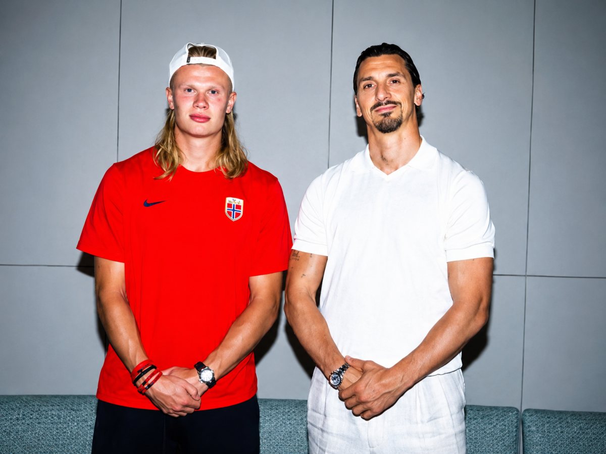 Zlatan Ibrahimović y Erling Haaland