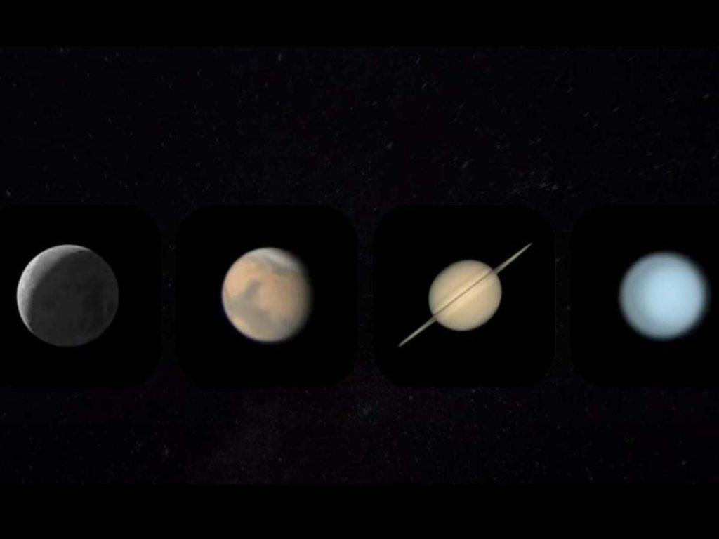La NASA confirmó que la Luna menguante se observará cerca de Marte y Saturno antes del amanecer del 11 y 12 de julio. Foto / NASA