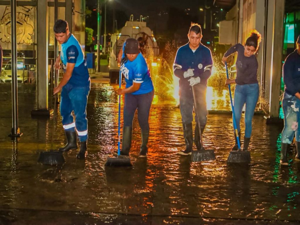 barrido y lavado especializado, cubriendo cunetas